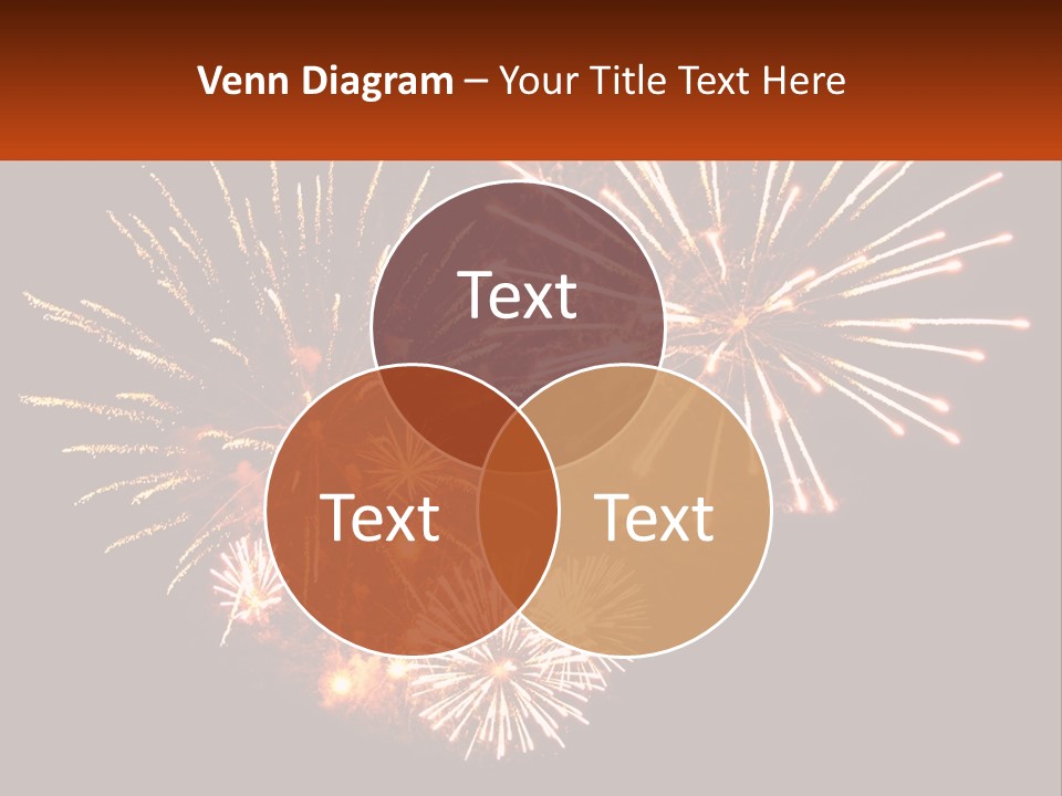 A Fireworks Display With A Black Background PowerPoint Template