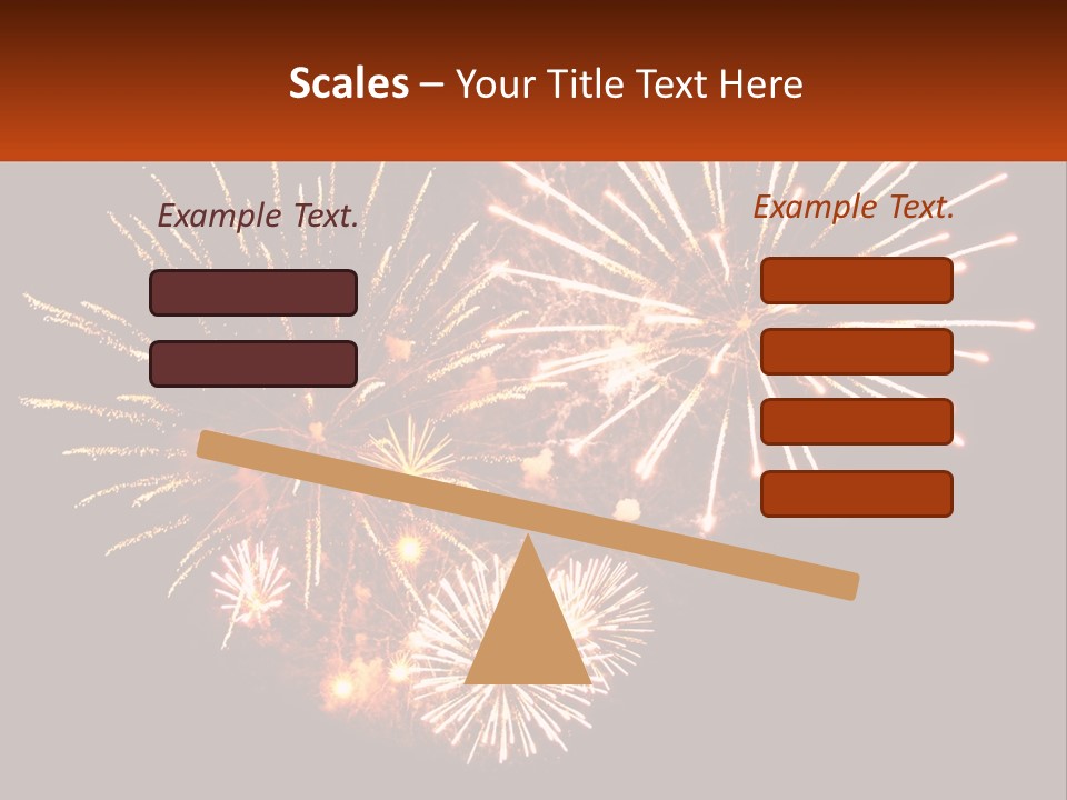 A Fireworks Display With A Black Background PowerPoint Template