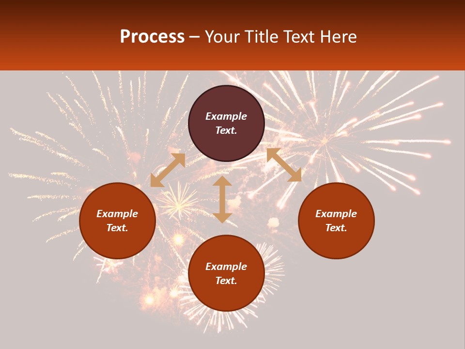 A Fireworks Display With A Black Background PowerPoint Template