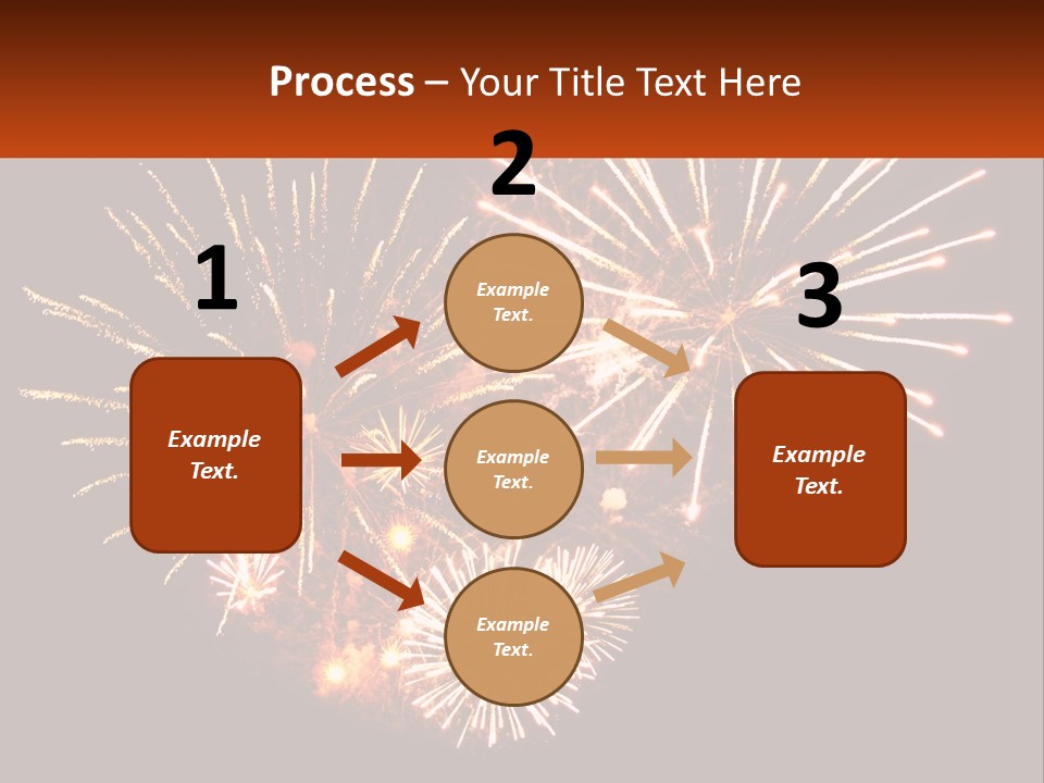 A Fireworks Display With A Black Background PowerPoint Template