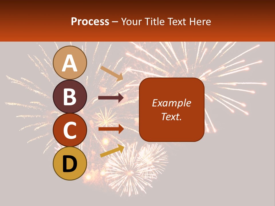 A Fireworks Display With A Black Background PowerPoint Template