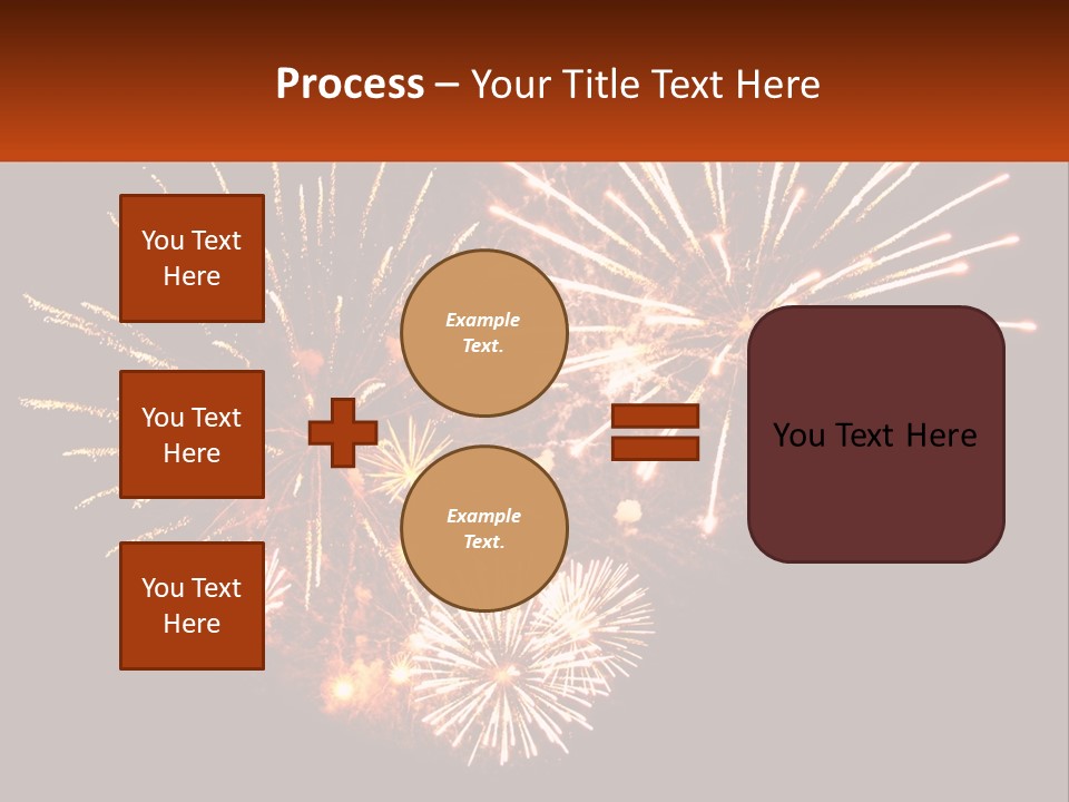 A Fireworks Display With A Black Background PowerPoint Template