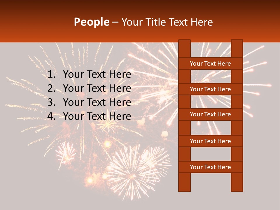 A Fireworks Display With A Black Background PowerPoint Template