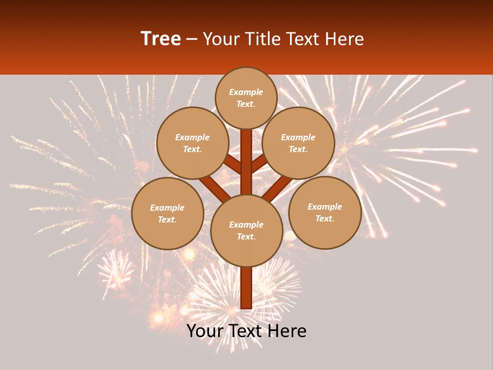 A Fireworks Display With A Black Background PowerPoint Template