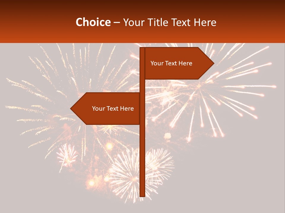 A Fireworks Display With A Black Background PowerPoint Template