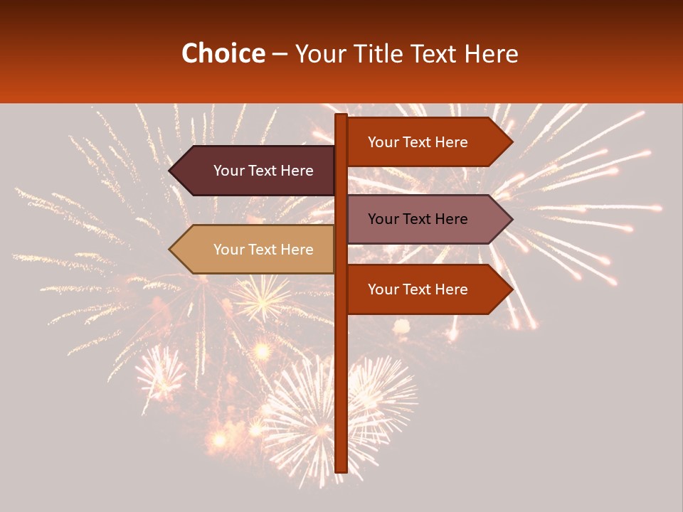 A Fireworks Display With A Black Background PowerPoint Template