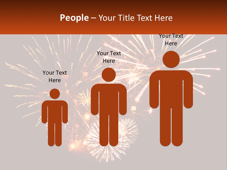 A Fireworks Display With A Black Background PowerPoint Template