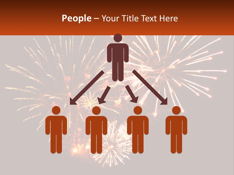 A Fireworks Display With A Black Background PowerPoint Template