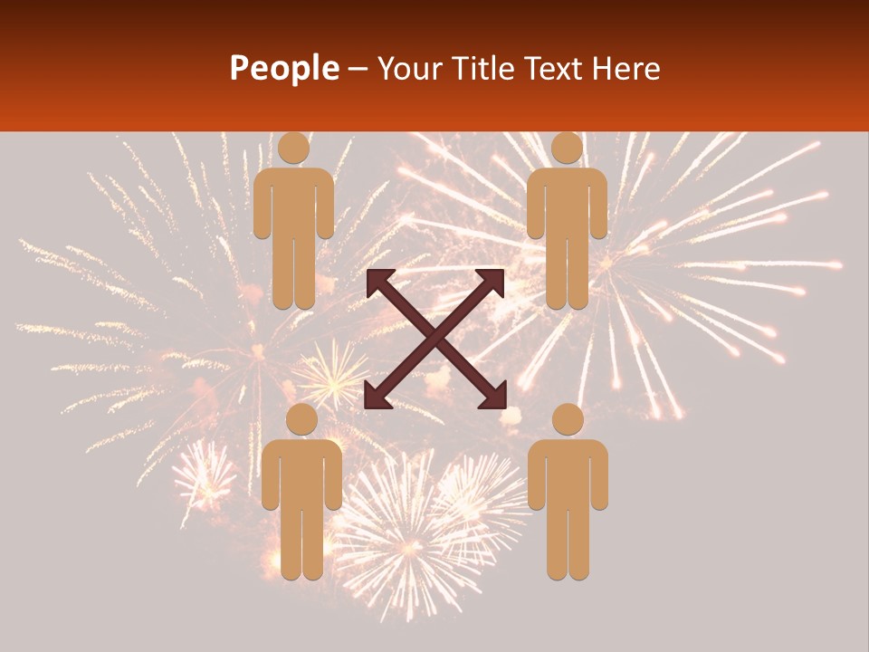 A Fireworks Display With A Black Background PowerPoint Template