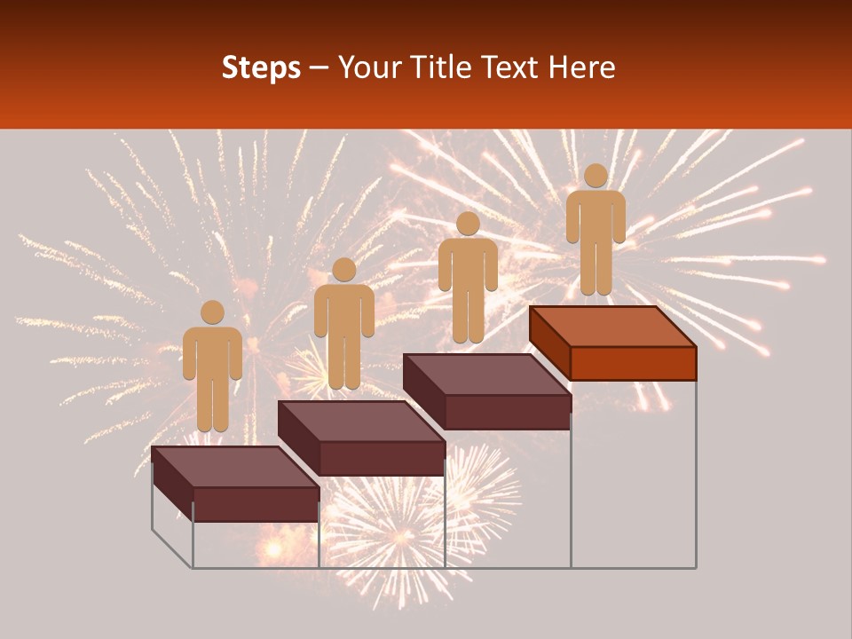 A Fireworks Display With A Black Background PowerPoint Template