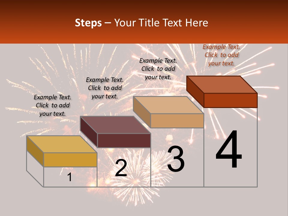 A Fireworks Display With A Black Background PowerPoint Template