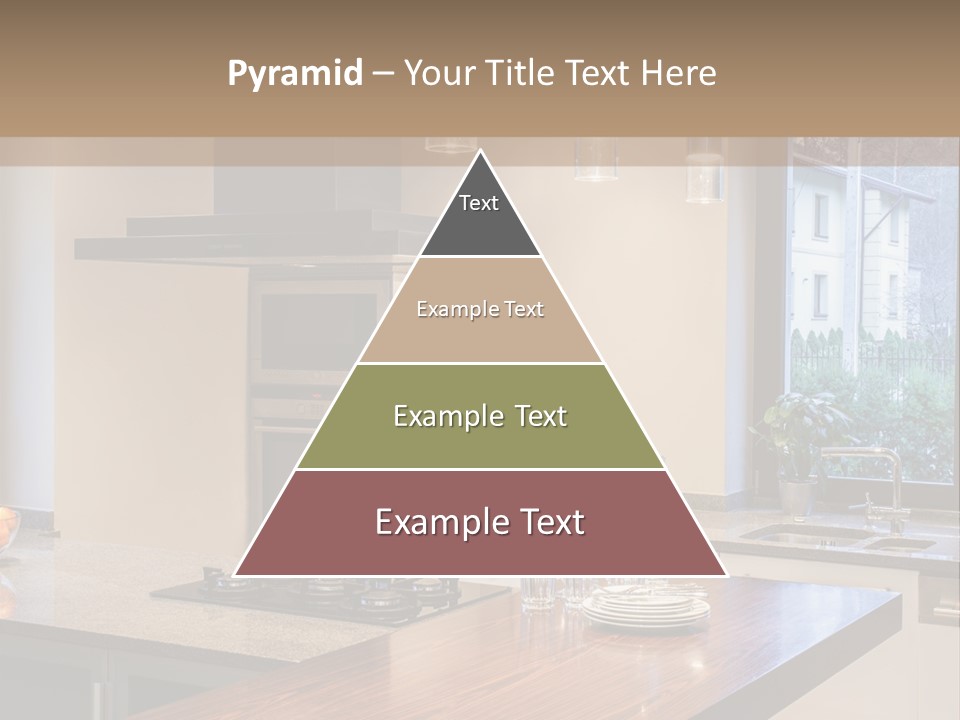 A Kitchen With A Center Island And A Stove Top Oven PowerPoint Template