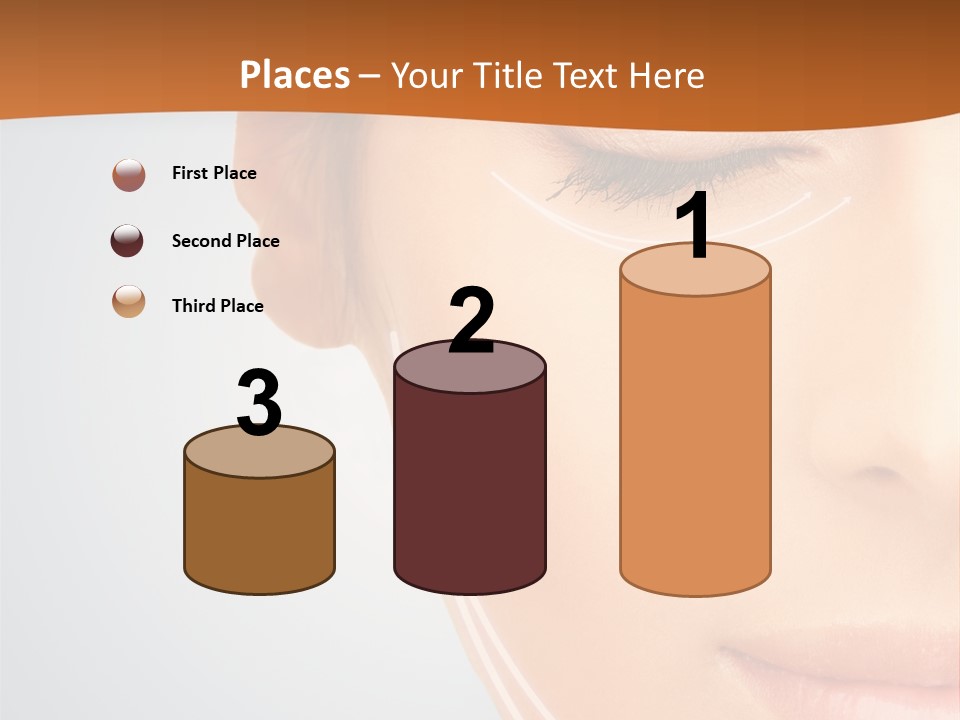 A Woman With Her Eyes Closed And Her Eyes Closed PowerPoint Template