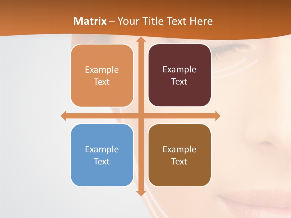 A Woman With Her Eyes Closed And Her Eyes Closed PowerPoint Template