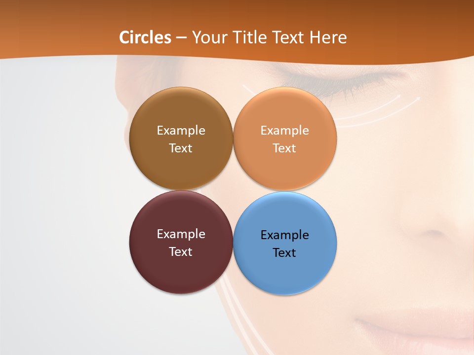 A Woman With Her Eyes Closed And Her Eyes Closed PowerPoint Template