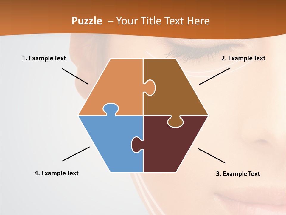 A Woman With Her Eyes Closed And Her Eyes Closed PowerPoint Template