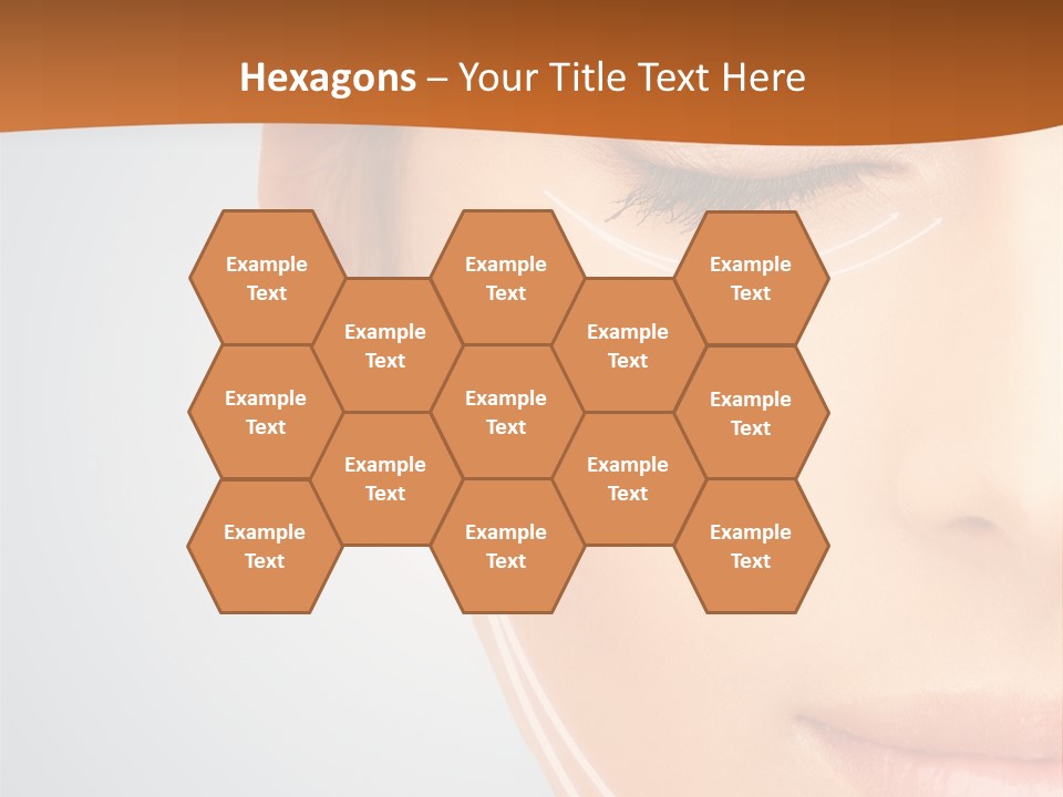 A Woman With Her Eyes Closed And Her Eyes Closed PowerPoint Template