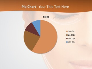 A Woman With Her Eyes Closed And Her Eyes Closed PowerPoint Template