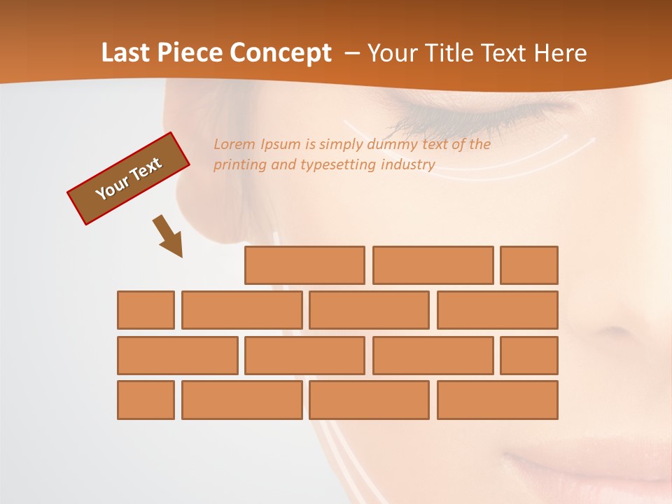 A Woman With Her Eyes Closed And Her Eyes Closed PowerPoint Template