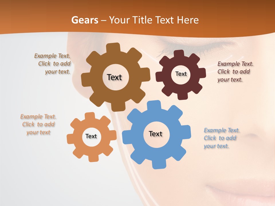 A Woman With Her Eyes Closed And Her Eyes Closed PowerPoint Template