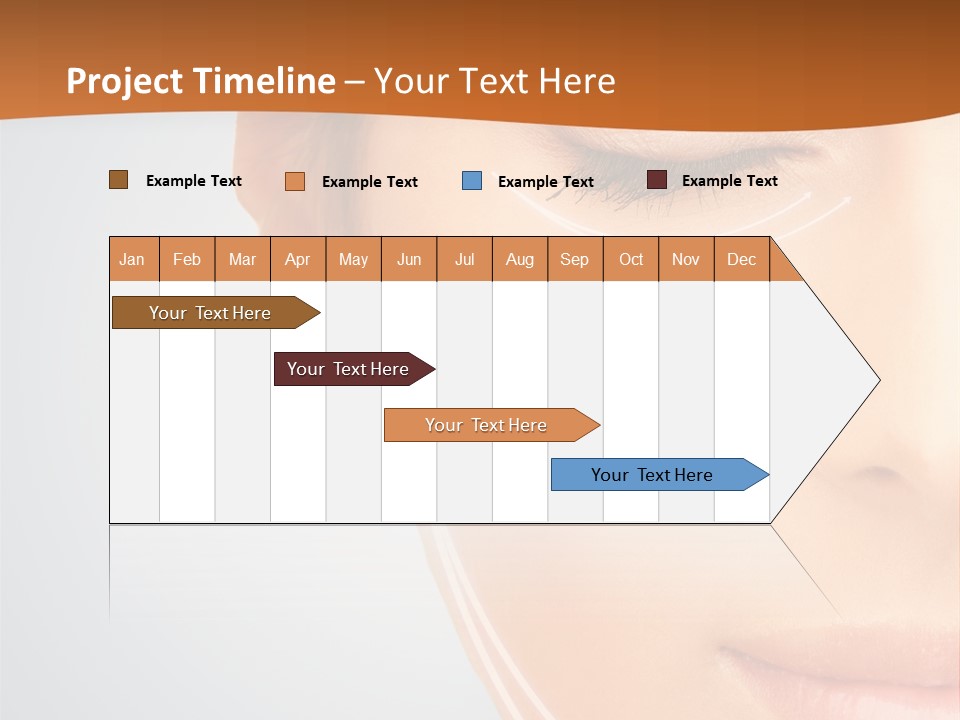 A Woman With Her Eyes Closed And Her Eyes Closed PowerPoint Template