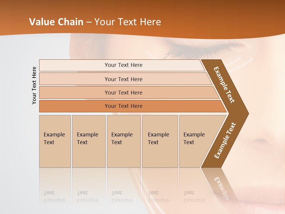 A Woman With Her Eyes Closed And Her Eyes Closed PowerPoint Template