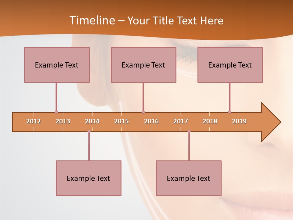 A Woman With Her Eyes Closed And Her Eyes Closed PowerPoint Template