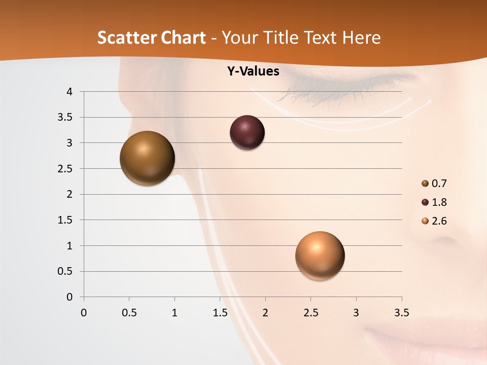 A Woman With Her Eyes Closed And Her Eyes Closed PowerPoint Template