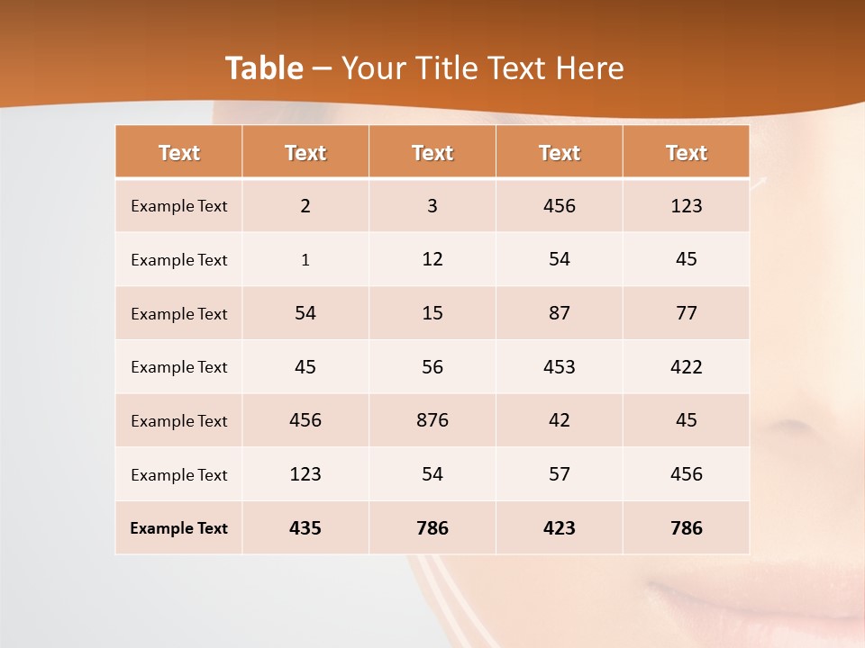 A Woman With Her Eyes Closed And Her Eyes Closed PowerPoint Template