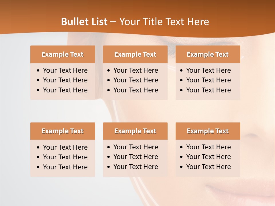 A Woman With Her Eyes Closed And Her Eyes Closed PowerPoint Template