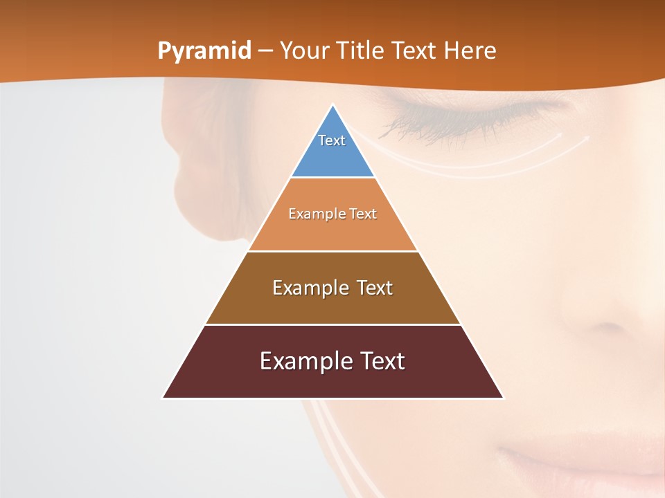 A Woman With Her Eyes Closed And Her Eyes Closed PowerPoint Template