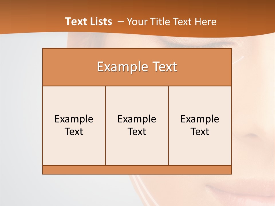 A Woman With Her Eyes Closed And Her Eyes Closed PowerPoint Template