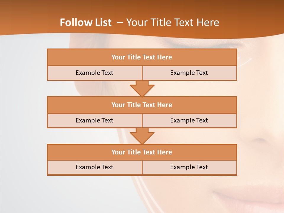 A Woman With Her Eyes Closed And Her Eyes Closed PowerPoint Template