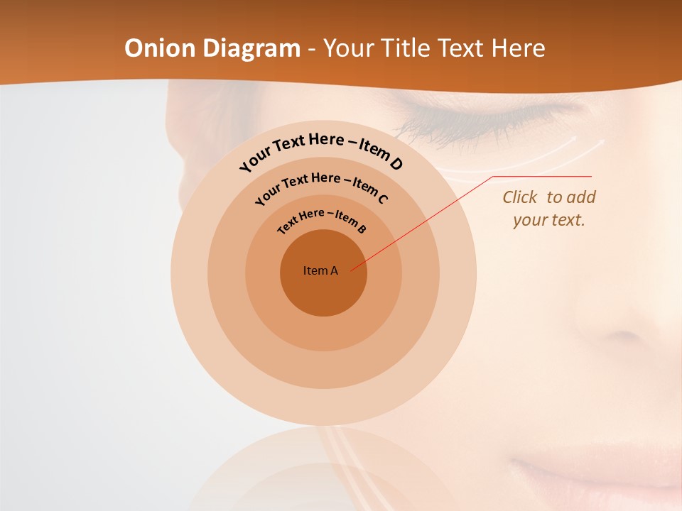 A Woman With Her Eyes Closed And Her Eyes Closed PowerPoint Template