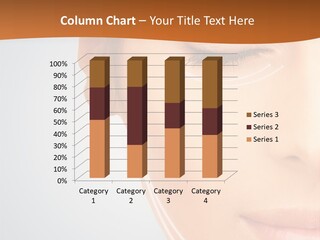 A Woman With Her Eyes Closed And Her Eyes Closed PowerPoint Template