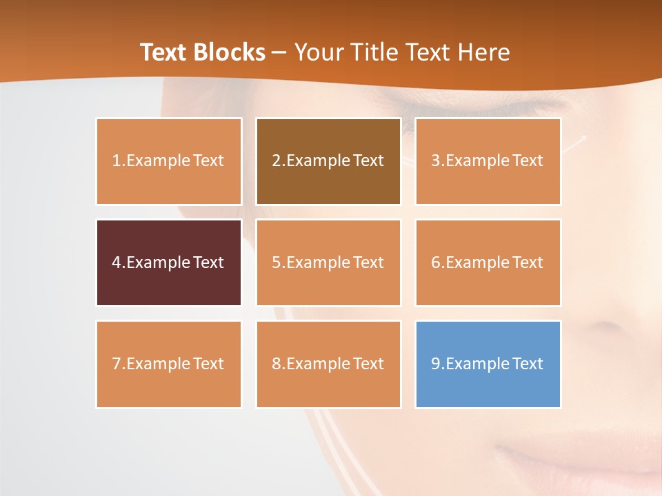 A Woman With Her Eyes Closed And Her Eyes Closed PowerPoint Template