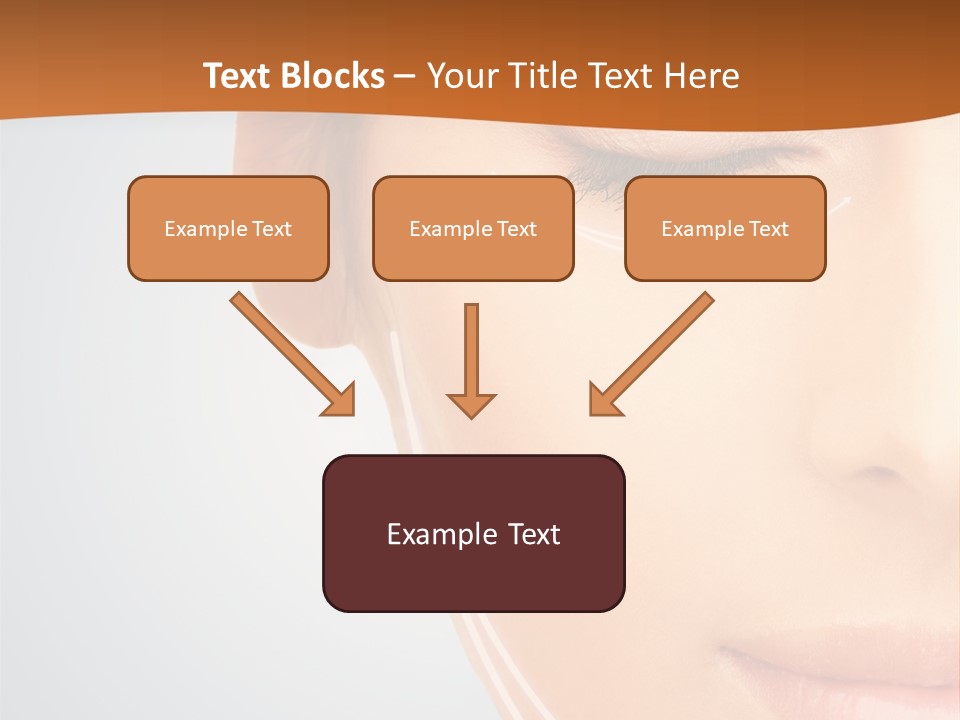 A Woman With Her Eyes Closed And Her Eyes Closed PowerPoint Template