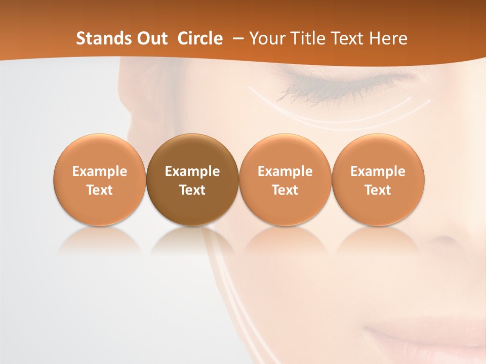 A Woman With Her Eyes Closed And Her Eyes Closed PowerPoint Template