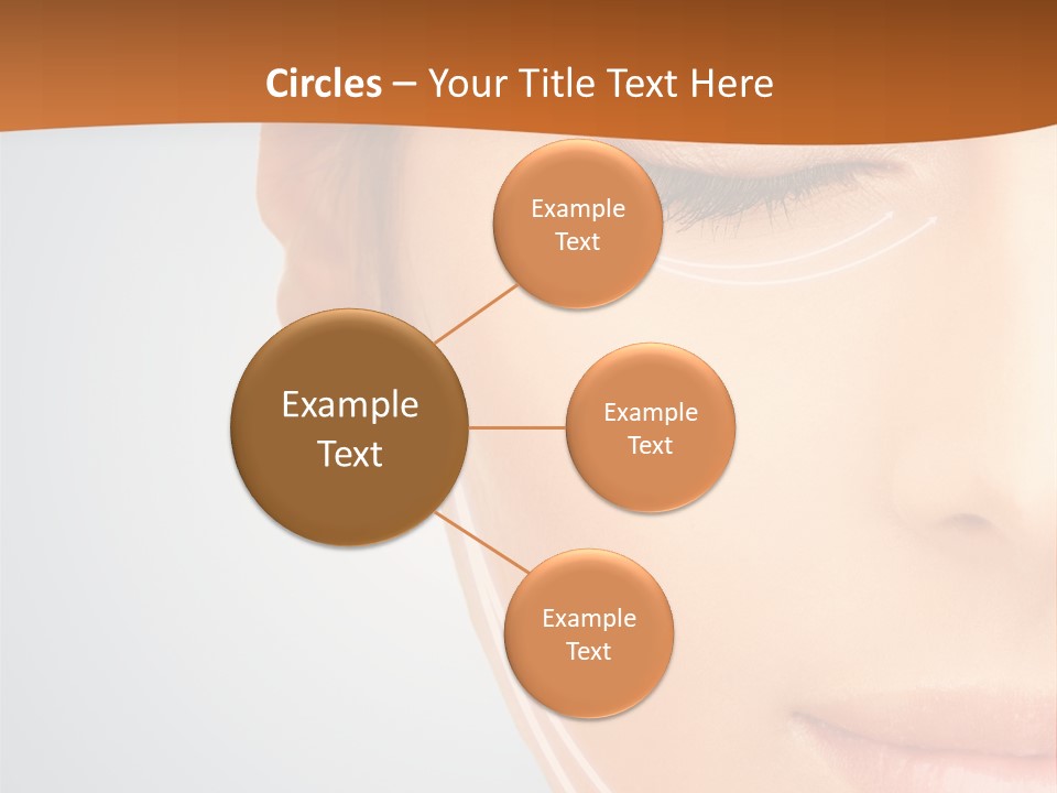 A Woman With Her Eyes Closed And Her Eyes Closed PowerPoint Template