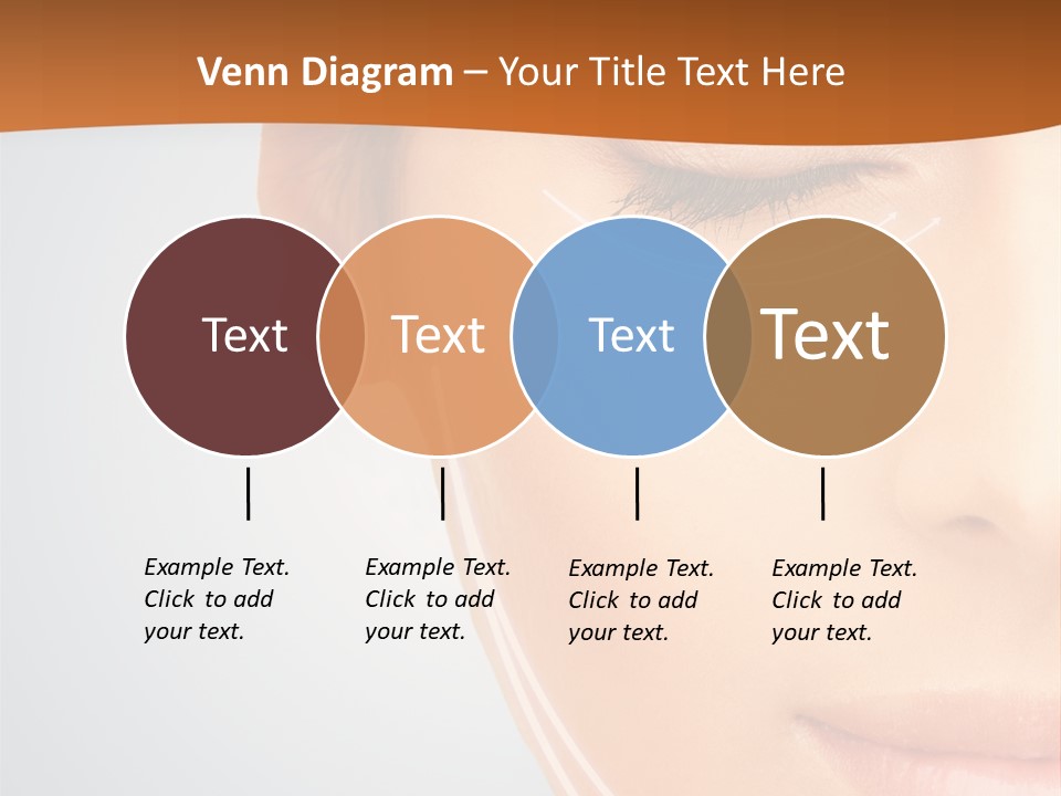 A Woman With Her Eyes Closed And Her Eyes Closed PowerPoint Template