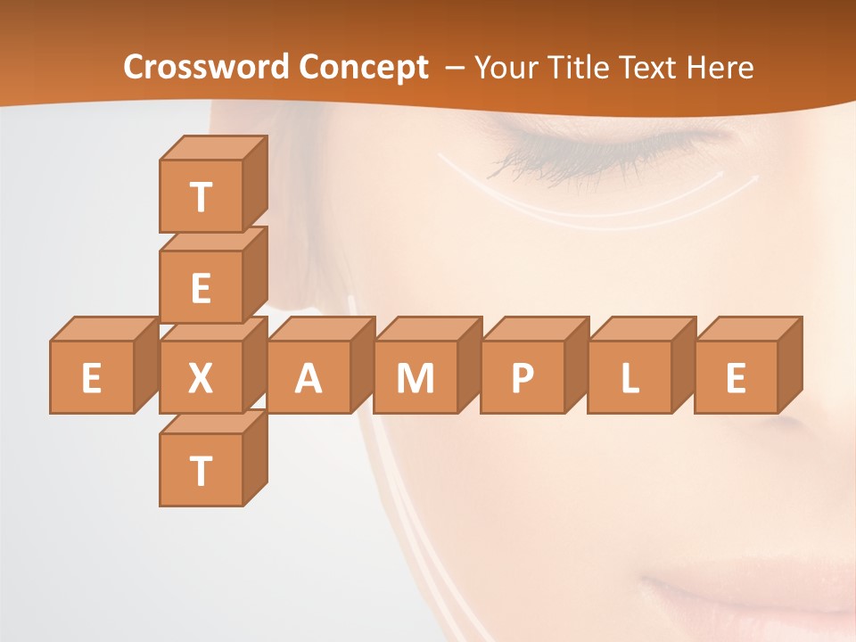 A Woman With Her Eyes Closed And Her Eyes Closed PowerPoint Template