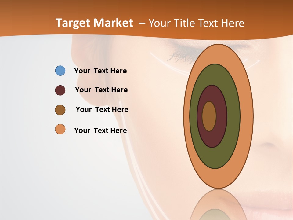 A Woman With Her Eyes Closed And Her Eyes Closed PowerPoint Template