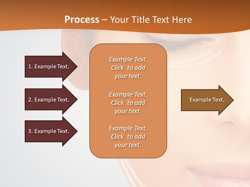 A Woman With Her Eyes Closed And Her Eyes Closed PowerPoint Template