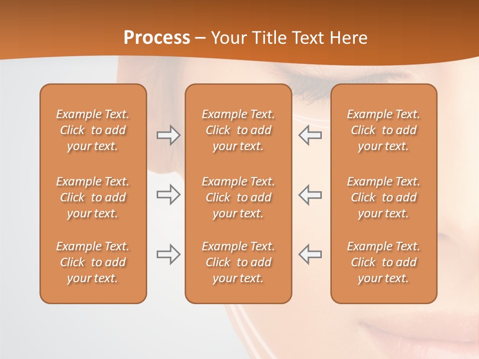 A Woman With Her Eyes Closed And Her Eyes Closed PowerPoint Template