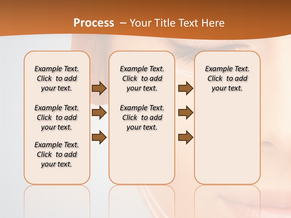 A Woman With Her Eyes Closed And Her Eyes Closed PowerPoint Template