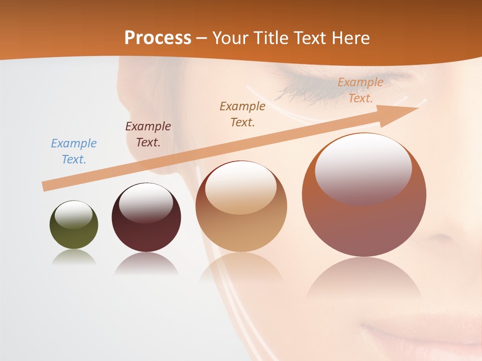 A Woman With Her Eyes Closed And Her Eyes Closed PowerPoint Template