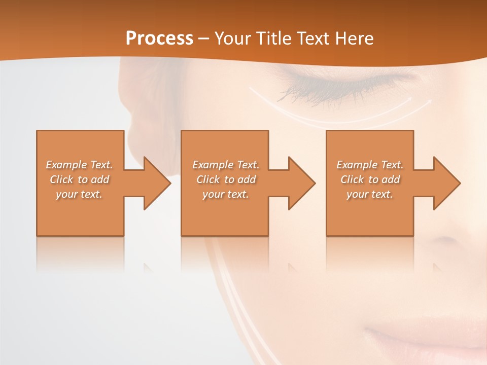 A Woman With Her Eyes Closed And Her Eyes Closed PowerPoint Template