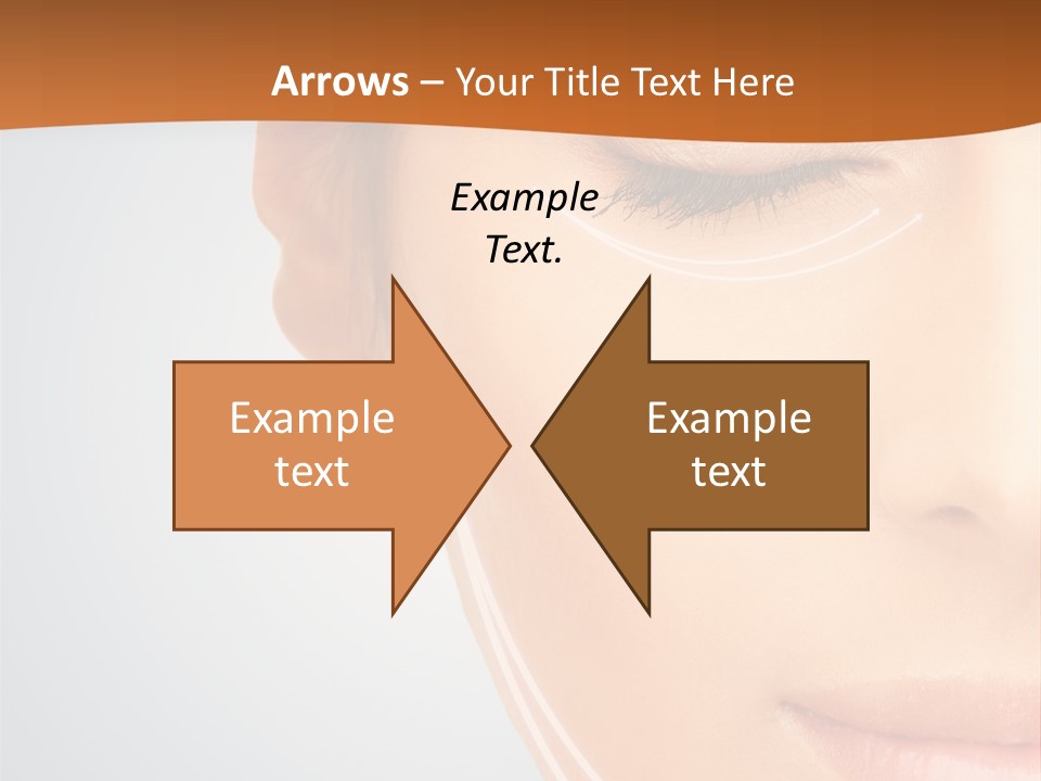 A Woman With Her Eyes Closed And Her Eyes Closed PowerPoint Template