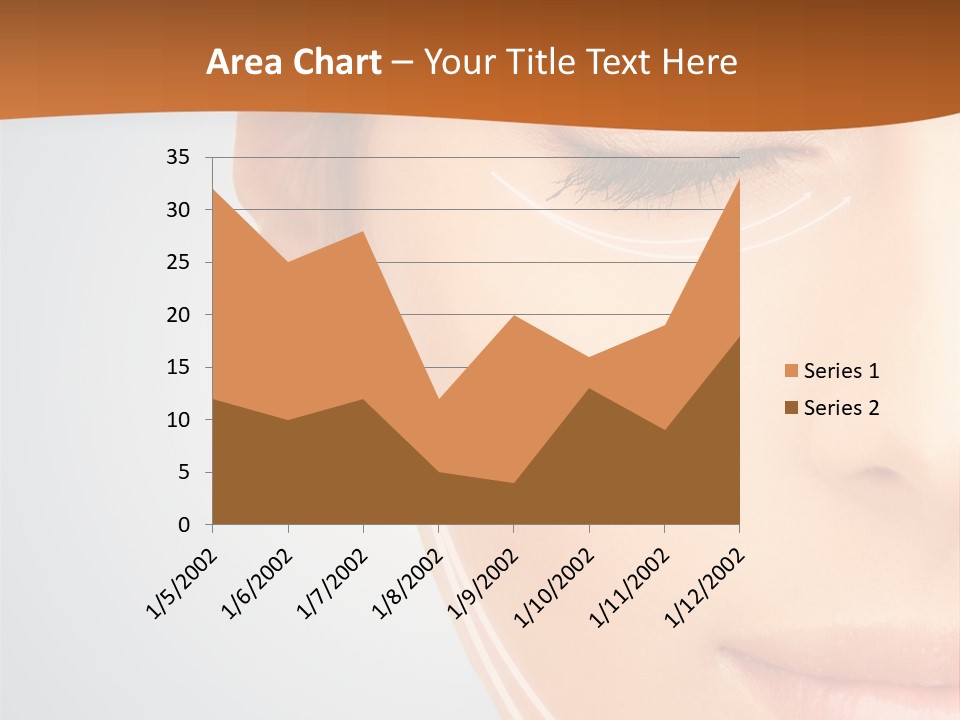 A Woman With Her Eyes Closed And Her Eyes Closed PowerPoint Template
