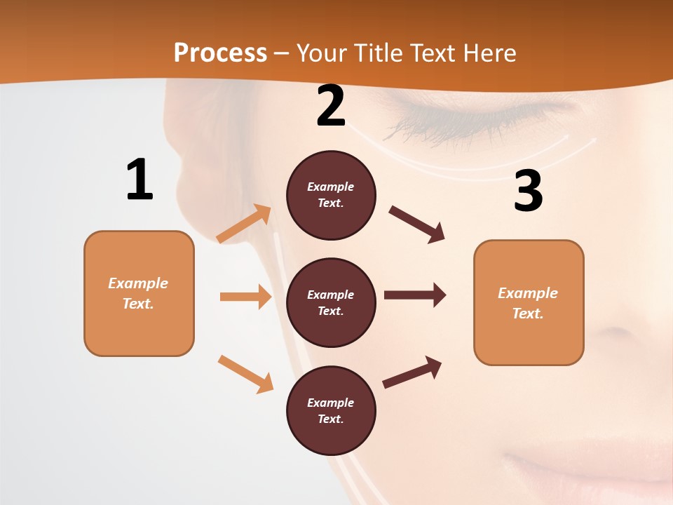 A Woman With Her Eyes Closed And Her Eyes Closed PowerPoint Template